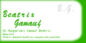beatrix gamauf business card
